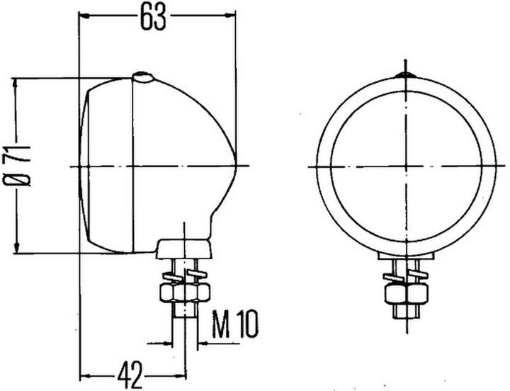 Actual product image Hella Halogen position light for AGCO