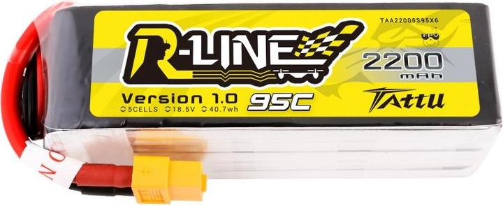 Dronefactory Tattu R-Line 18.5V 2200mah 5S 95C Lipo avec XT60 (18.50 V, 2200 mAh)