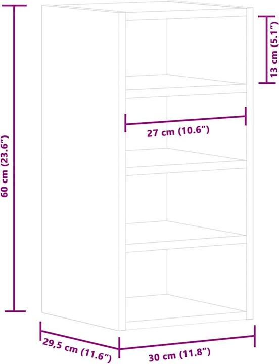 Produktbild vidaXL Hängeschrank (30 x 29.50 x 60 cm)