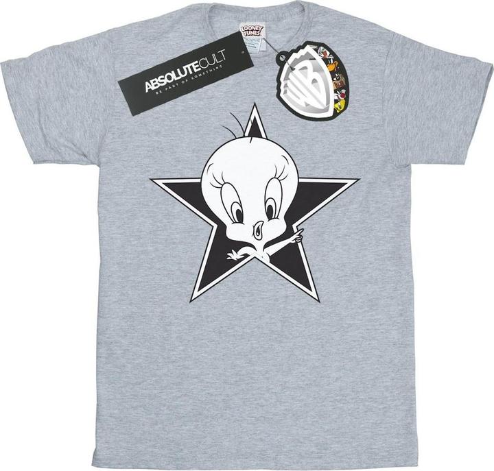 Actual product image Looney Tunes Mens Tweety Pie Mono Star T-Shirt (XXL)