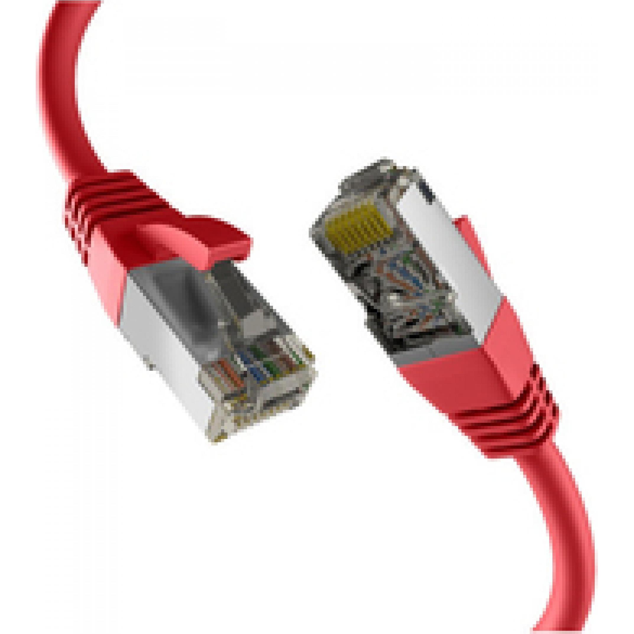 M-Cab CAT8.1 RED 5M PATCH CORD (S/FTP, CAT8.1, 5 m), Netzwerkkabel