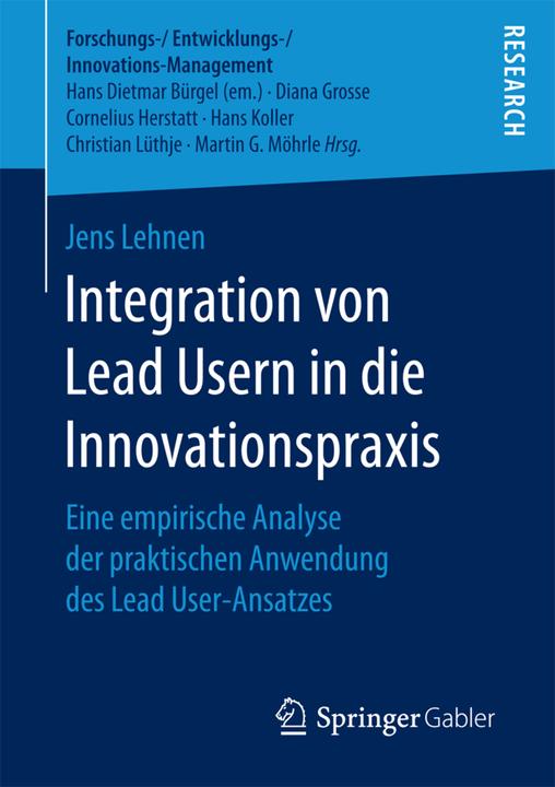 Produktbild Integration von Lead Usern in die Innovationspraxis (Deutsch, Jens Lehnen, 2017)