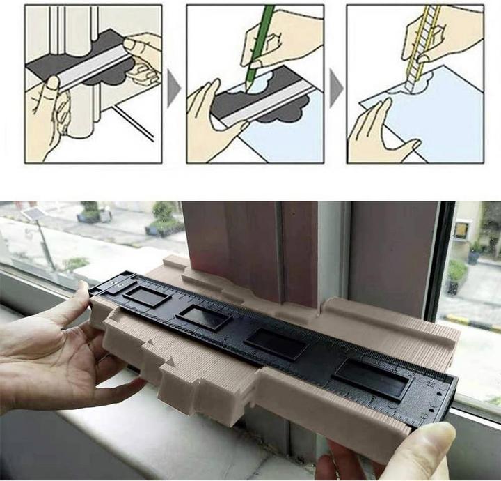 Actual product image Toolcraft Profile gauge 254 mm (max) 15956 (28.30 cm)