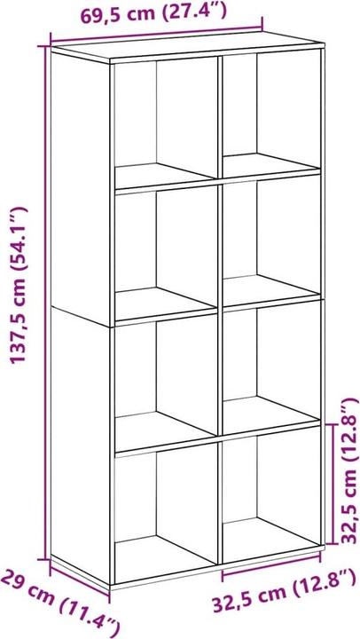 Immagine prodotto vidaXL Luza (69,5 x 29 x 137,5 cm)