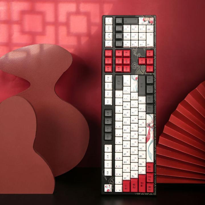 Actual product image Varmilo VEA108 Beijing Opera Gaming Keyboard, MX-Brown, white LED - US Layout (US, Cable)