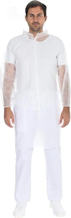 Actual product image Hygonorm Visitor coat LIGHT with press studs, white, M (Hearing protection replacement pads)