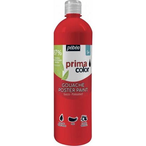 Pebeo, Künstlerfarbe + Bastelfarbe, Primacolor (Primärrot, 1000 ml)