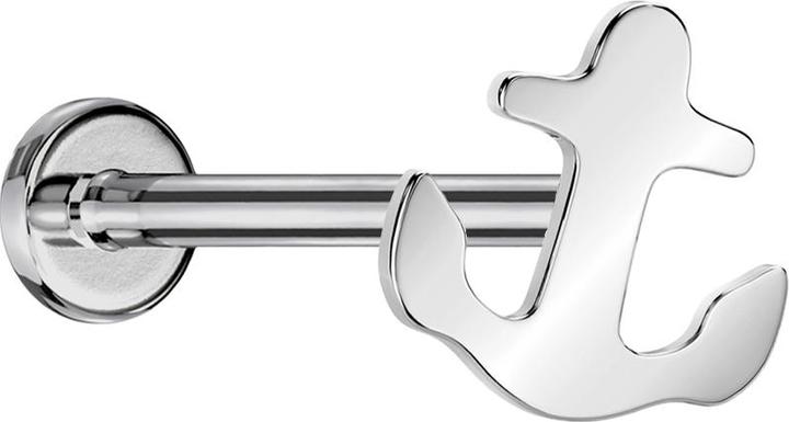 Produktbild Star Piercing Micro Threadless Labret silber Anker silber (ohne Messing, Titan)