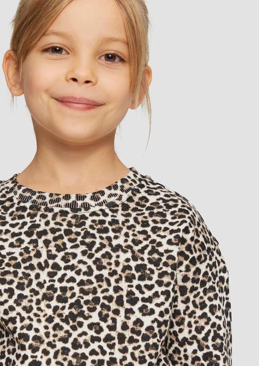 Actual product image S.Oliver Sweatshirt Oversized-Sweatshirt mit Leo-Print (116, 122)