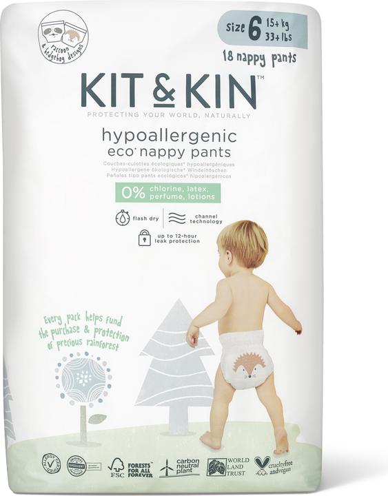 Actual product image Kit & Kin Pull ups (Size 6, Pack, 18 Piece)