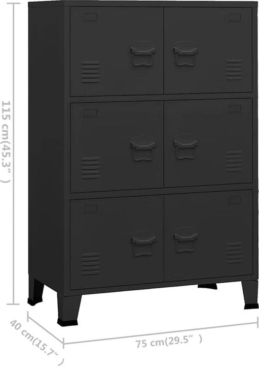 Immagine prodotto vidaXL Aktenschrank (75 x 40 x 115 cm)