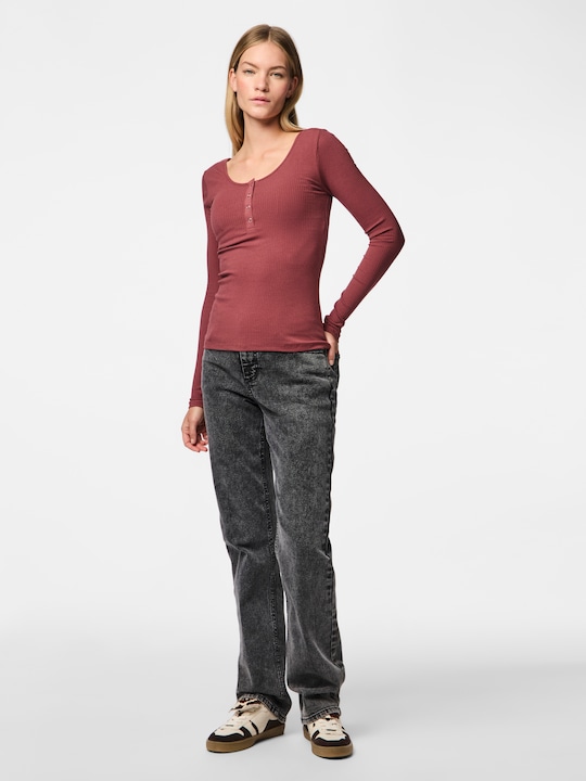 Actual product image Pieces Front buttoned ribbed top (L)