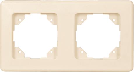 Kopp Abdeckrahmen Europa creme-weiss 2-fach