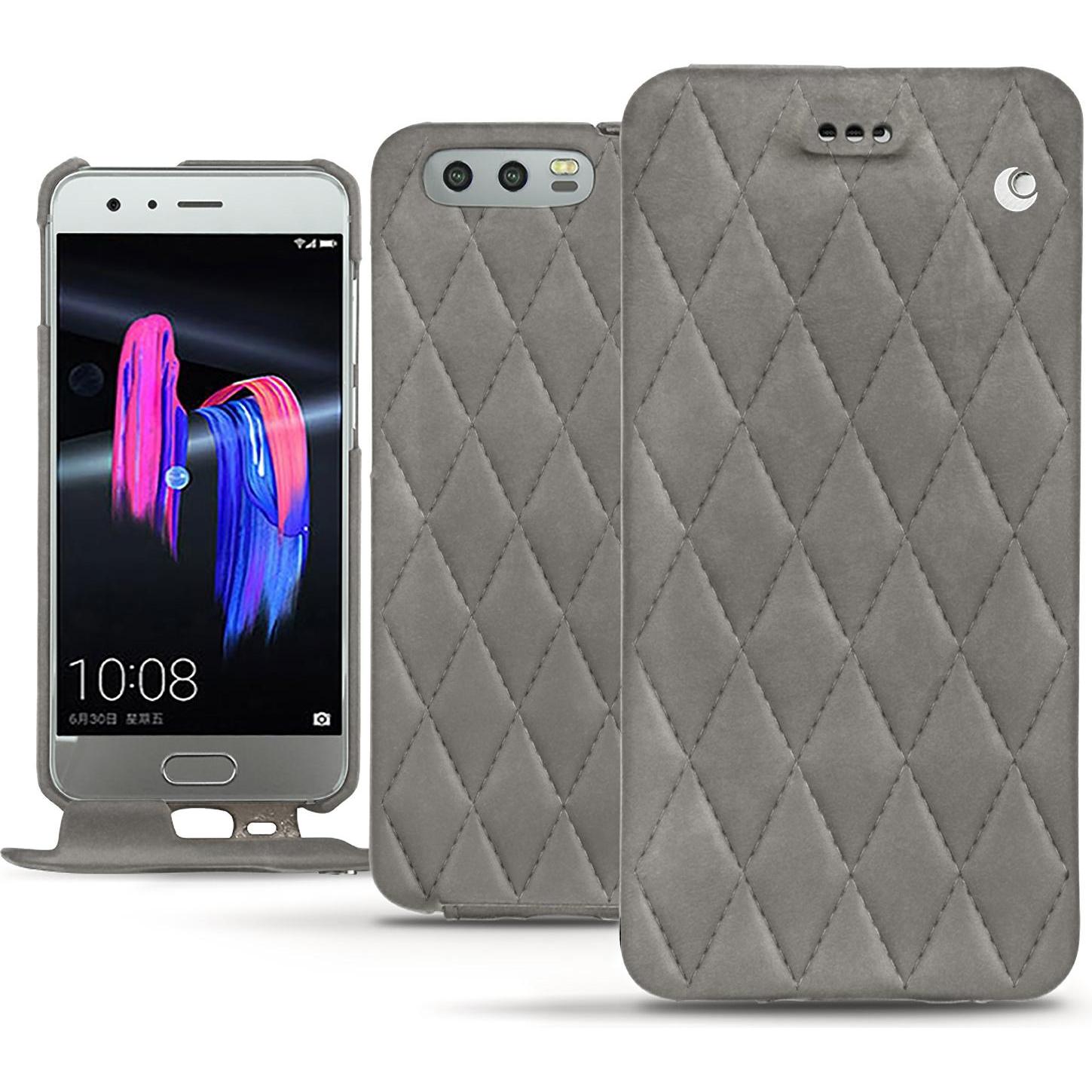 Thumbnail - Noreve Lederschutzhülle vertikal (Honor 9), Smartphone Hülle, Grau