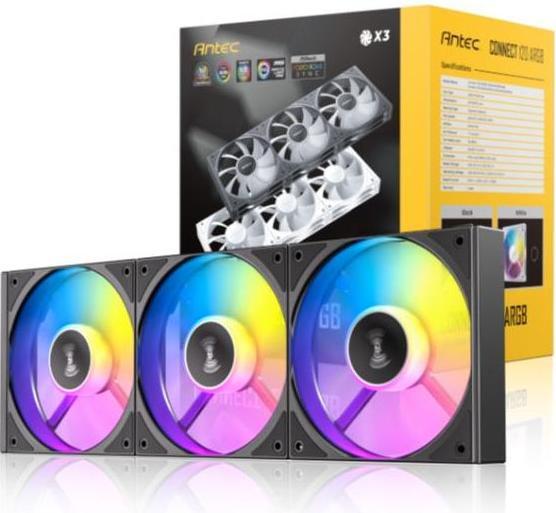 Produktbild Antec Connect 120 ARGB PWM Zwart set van 3 (120 mm, 3 x)