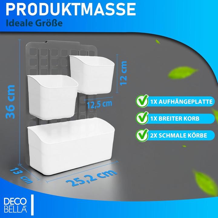 Actual product image Triton Hanging storage bag, organiser, plastic, white