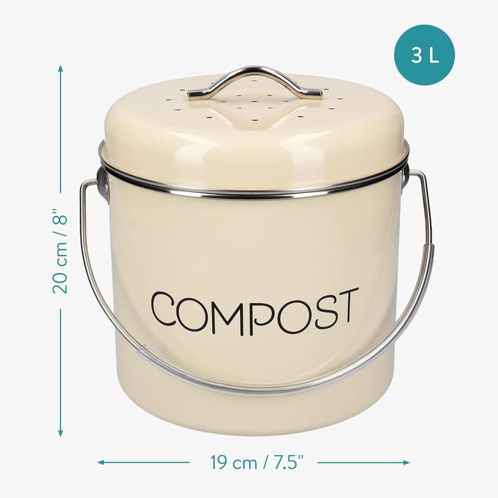 Produktbild Navaris Komposteimer mit Kohlefilter (3 l)