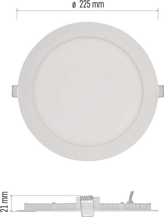 Produktbild Emos LED-Einbauleuchte NEXXO, rund, weiss, 18W, neutralweiss (1600 lm)