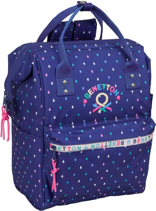 Benetton Schulrucksack Bunt 27 x 40 x 19 cm