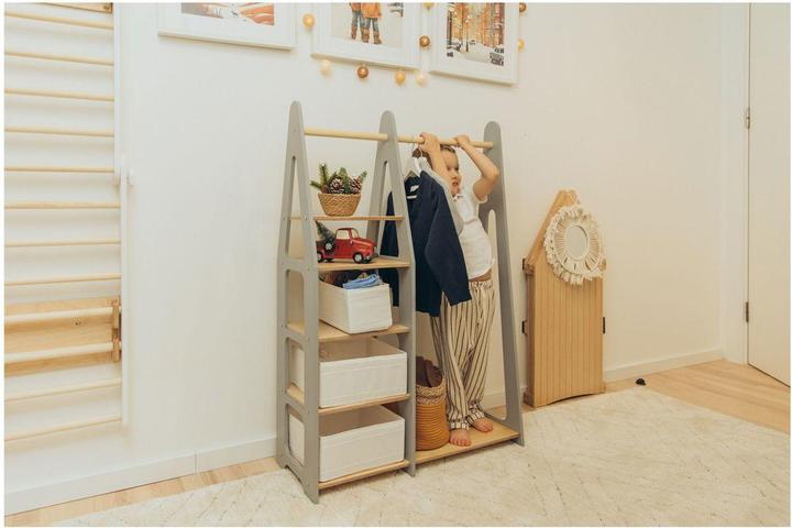 Actual product image Duck Woodworks Children's wardrobe with shelves