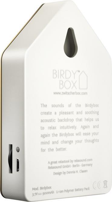 Image du produit Zwitscherbox Birdybox (7,5 x 2,5 x 12,5 cm)