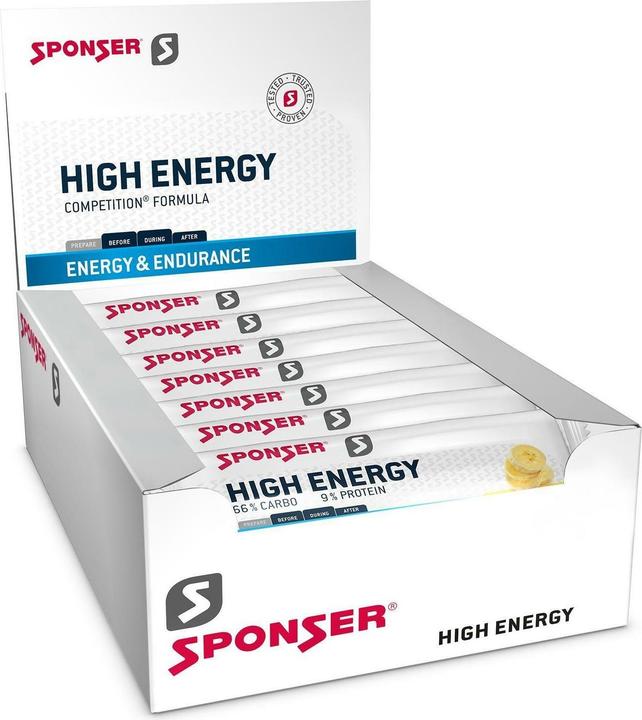 Actual product image Sponser High Energy Bar (30 pcs., 1350 g)