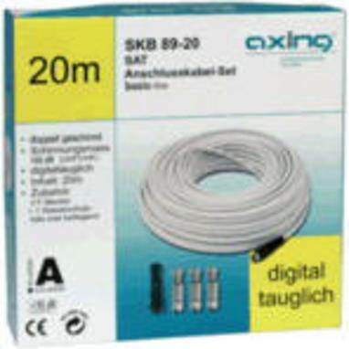 Image du produit Axing Set de câbles de raccordement SAT (20m) (100 dB, Câble d'antenne)