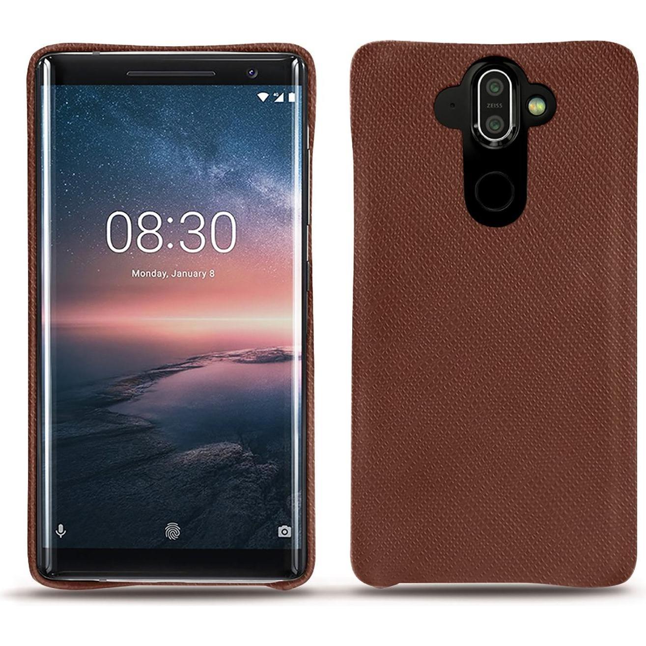 Noreve Lederschutzhülle (Nokia X), Smartphone Hülle, Braun
