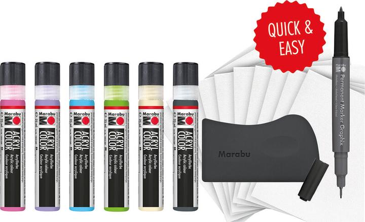 Actual product image Marabu Squeegee Art Acryl Set Pastell (25 ml)