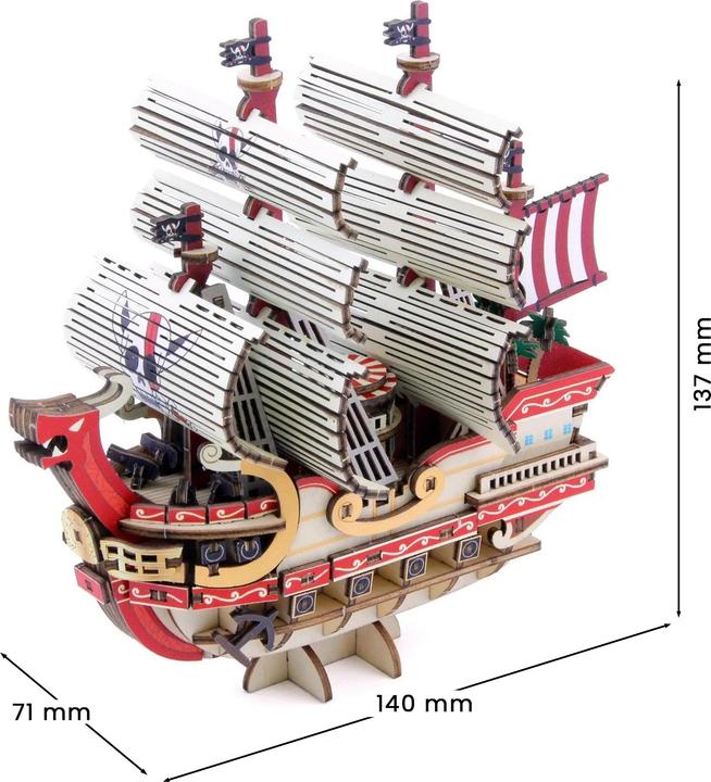 Produktbild Kito Art One Piece - Red Force der Rothaar-Piratenbande - Holzmodell