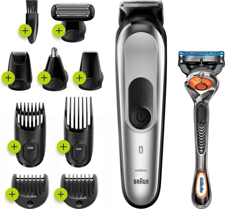 Produktbild Braun Trimmer 10-in-1 MGK7220 Schnurlos Anzahl der Längenstufen 13 Schwarz/Silber