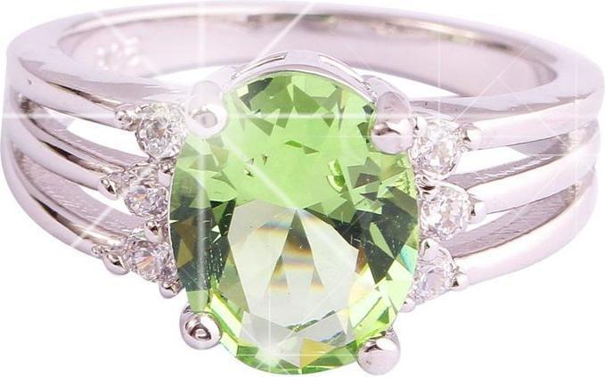 Actual product image Hermex silver plated ring with amethyst / zirconia - size 56 / size 8 (8)