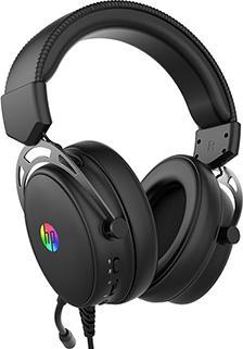 Immagine prodotto HP DHE-8005N Kophörer mit Mikrofon, wire, schwarz, 2.0, unterbeleuchtet, 3.5 mm jack + USB (Cablato)