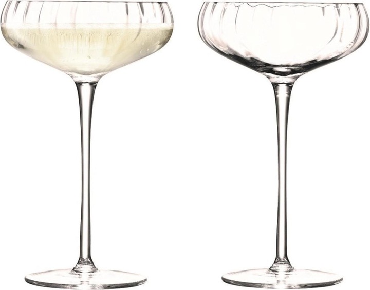 Actual product image LSA Set of 2 Aurelia champagne bowls 300ml Clear optics (30 cl, 2 Glasses, Champagne glasses)
