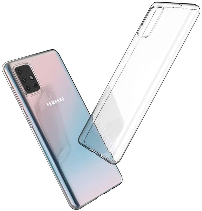 Produktbild König Design Handyhülle für Samsung Galaxy A71 Schutzcase Backcover Bumper Etuis Transparent (Samsung Galaxy A71)