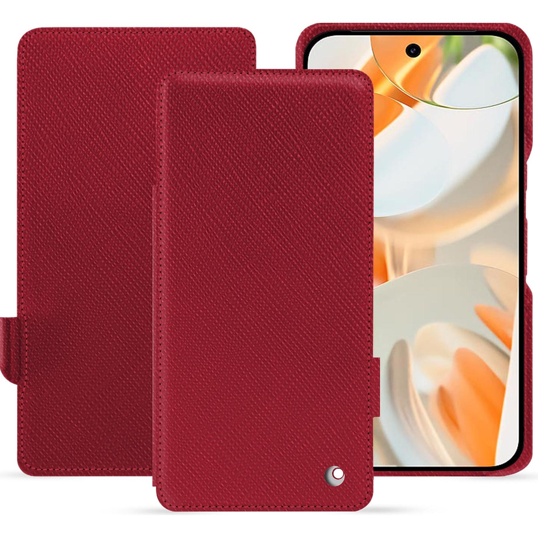 Thumbnail - Noreve Lederschutzhülle horizontal (Google Pixel 9 Pro Fold), Smartphone Hülle, Rot