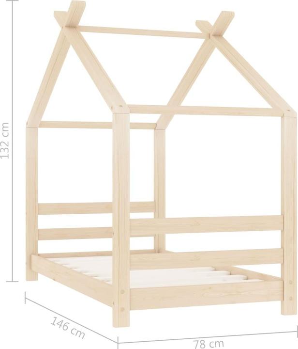 Produktbild vidaXL Kinder Bettrahmen (70 x 140 cm)