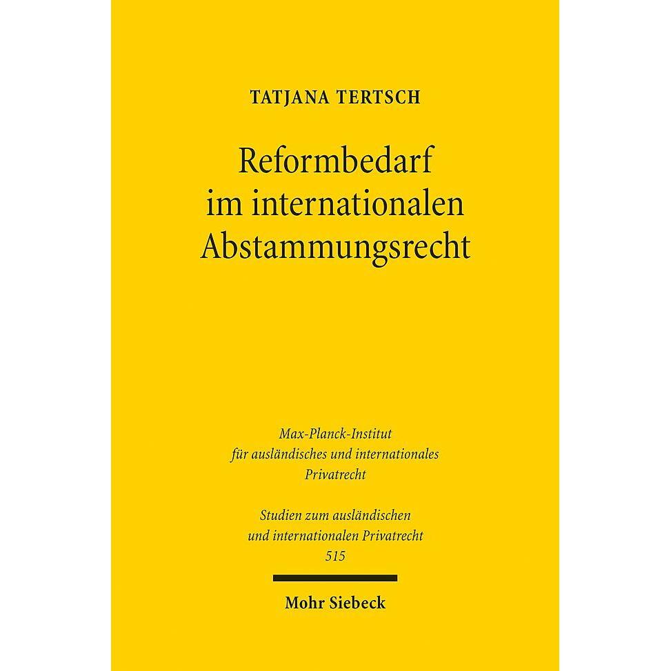 Thumbnail - Reformbedarf im internationalen Abstammungsrecht, Fachbücher von Tatjana Tertsch