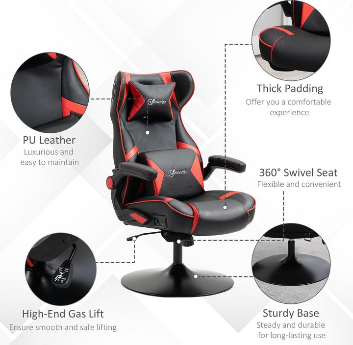 Image du produit Vinsetto Fauteuil de jeu avec haut-parleur