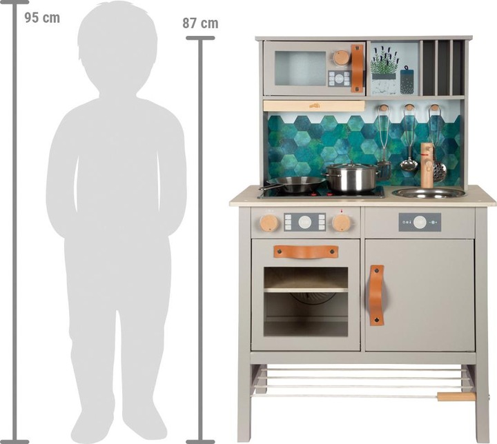 Produktbild small foot Kinderküche grau „tasty“