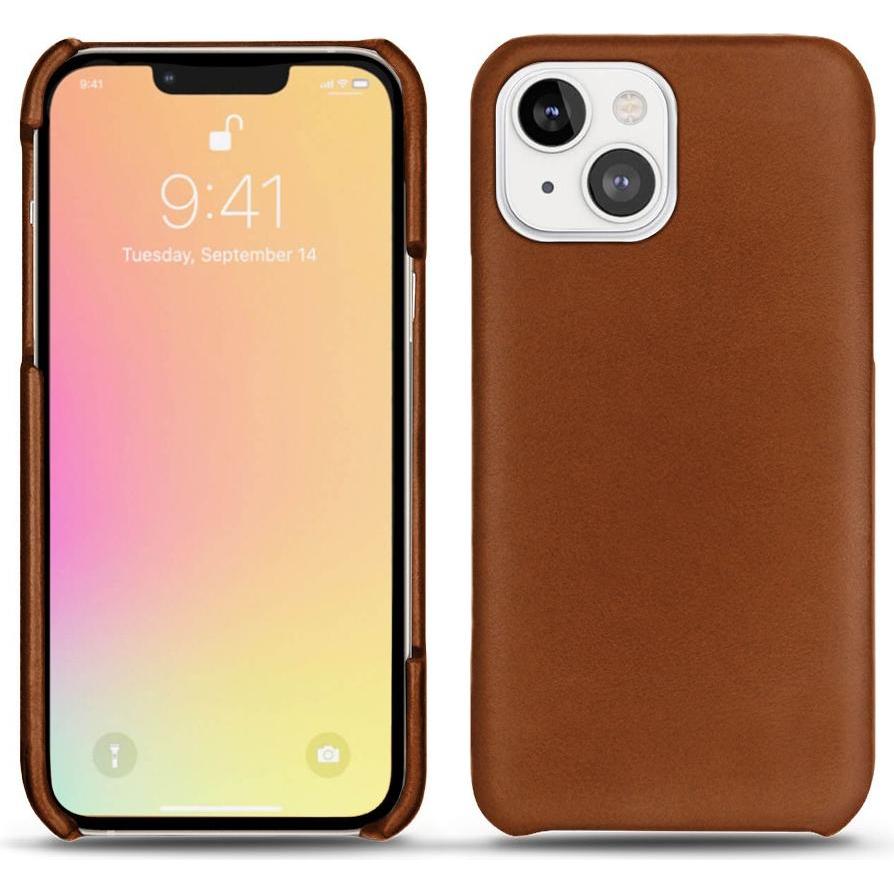 Noreve Lederschutzhülle (Apple iPhone 13), Smartphone Hülle, Braun