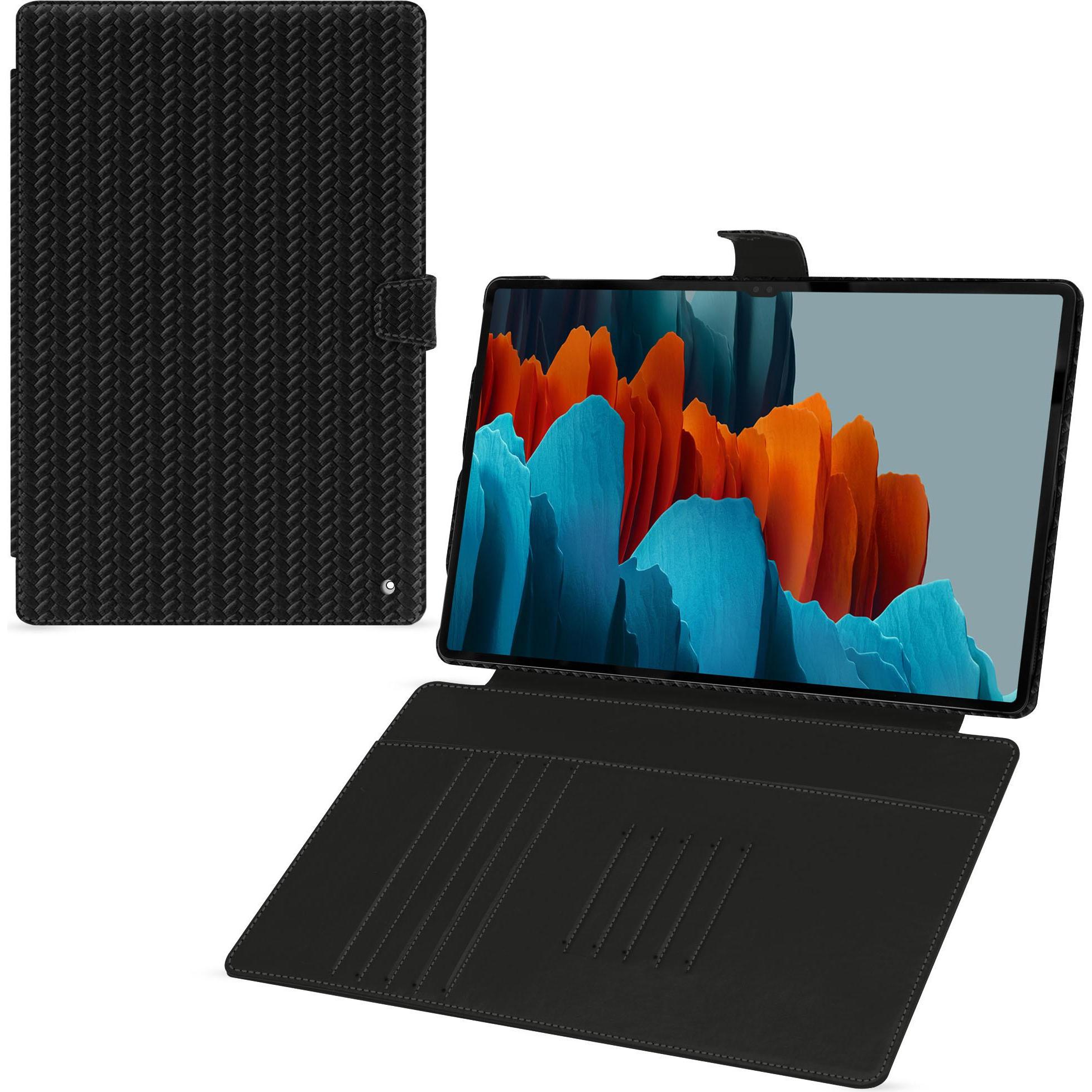 Noreve Lederschutzhülle Samsung Galaxy Tab S9 Ultra (Galaxy Tab S9 Ultra), Tablet Hülle, Schwarz