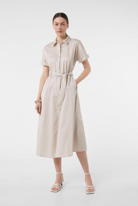 Image du produit Comma Kleid Midikleid aus Popeline mit Hemdkragen und Bindegürtel (46)