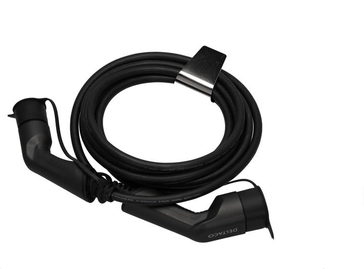 Produktbild Deltaco Kabelhalterung, Wandhalterung Edelstahl für EV-Ladekabel