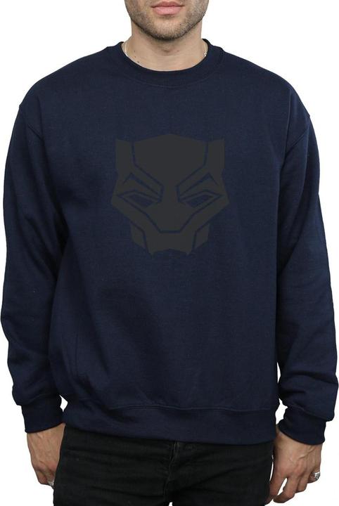 Actual product image Mens Black Panther Black On Black Cotton Sweatshirt (XXL)