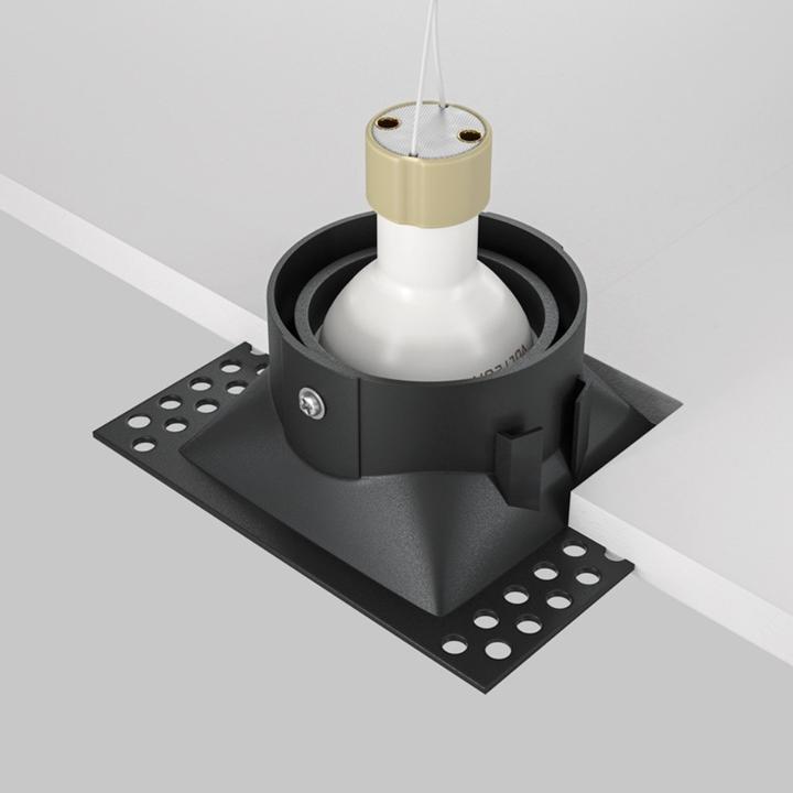 Actual product image Maytoni Dot downlight, recessed GU10 black (GU10)