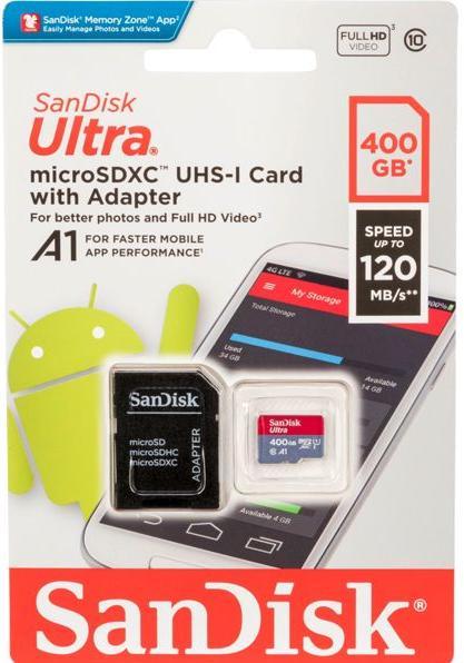 Produktbild Sandisk Ultra A1 (400 GB, microSDXC, U1, UHS-I)