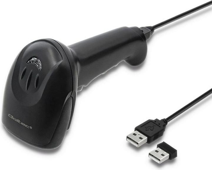 Actual product image Qoltec 50868 Barcode scanner 1D 2D Juodas (1D barcodes, 2D barcodes)