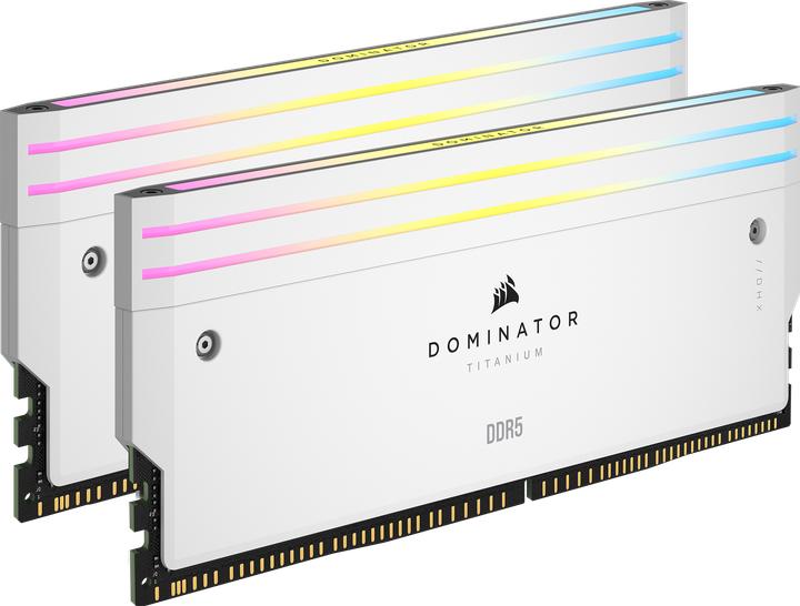 Produktbild Corsair DOMINATOR Titanium Light Enhancement Kit, 2-up config, Functional LEDs, White Heatsink, no DRAM ICs (RGB)