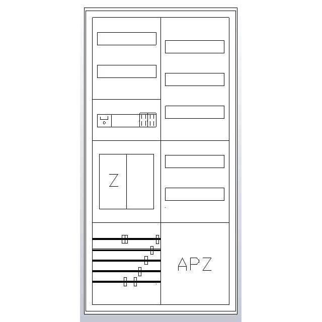 ABN, Verteilerschrank Zubehör, S27EA411 Zählerschrank eHZ 1Z1R1V1APZ